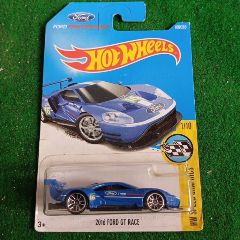 Hot wheels hotwheels 2016 Ford GT race biru blue 16