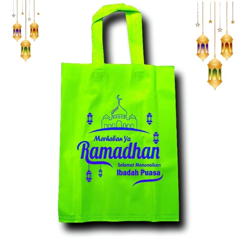 

(Lusinan) Edisi Tas Ramadhan 30x40 Goodiebag Ramadhan Tas Spunbond Ramadhan Harga Per Lusin isi 12 pcs