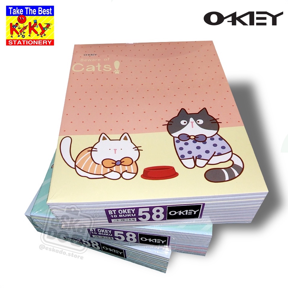 

OKEY Buku Tulis 58 Lembar 1 Pcs 1pack Buku Sekolah KIKY 69CW8586