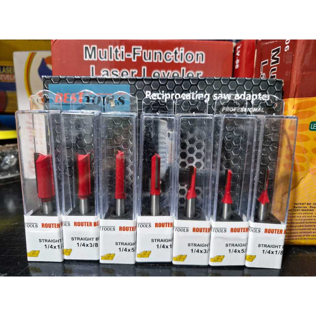 Mata Bor Profil Kayu Lurus Router Straight Bit 1/4" Besttools