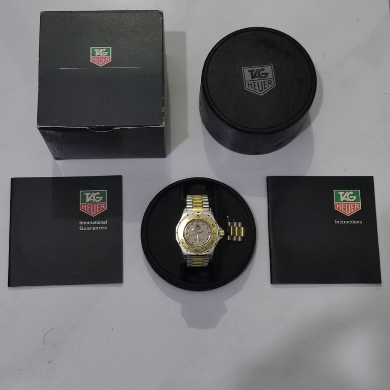 (PROMO 25.4.25) Jam tangan tag heuer 3000 two tone swiss original fullset resmi