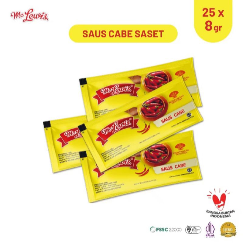 

Mc Lewis Chili Sauce Sachet - 25x8g