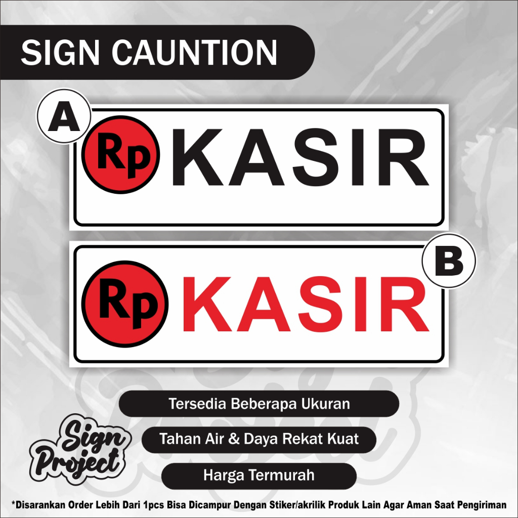 

Stiker Kasir / Stiker Pembayaran Kasir / Stiker Tempat Pembayaran Super Market Mini Market Kasir Swalayan Kasir Warung Madura