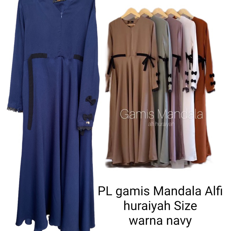 PL Gamis Mandala Alfi Huraiyah Size S Warna Navy