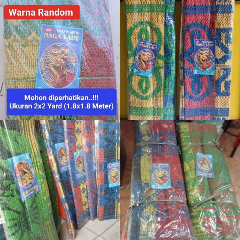 tikar plastik tikar lantai biasa tikar anyam ukuran 2x2yard atau 1.8x1.8m