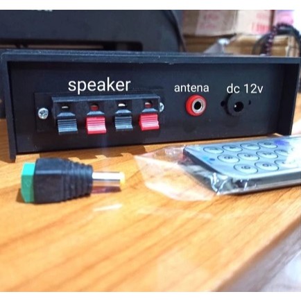 power amplifier bluetooth rakitan 12v dc stereo 2x30watt / tape mobil single din rakitan