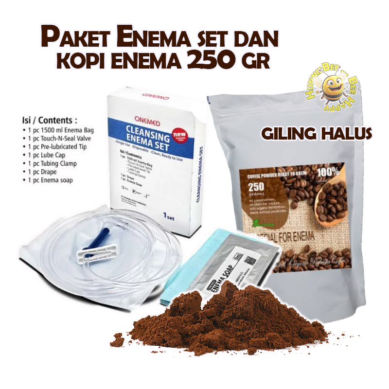 

KEMASAN BARU Paket Enema set dan kopi enema 250 gr