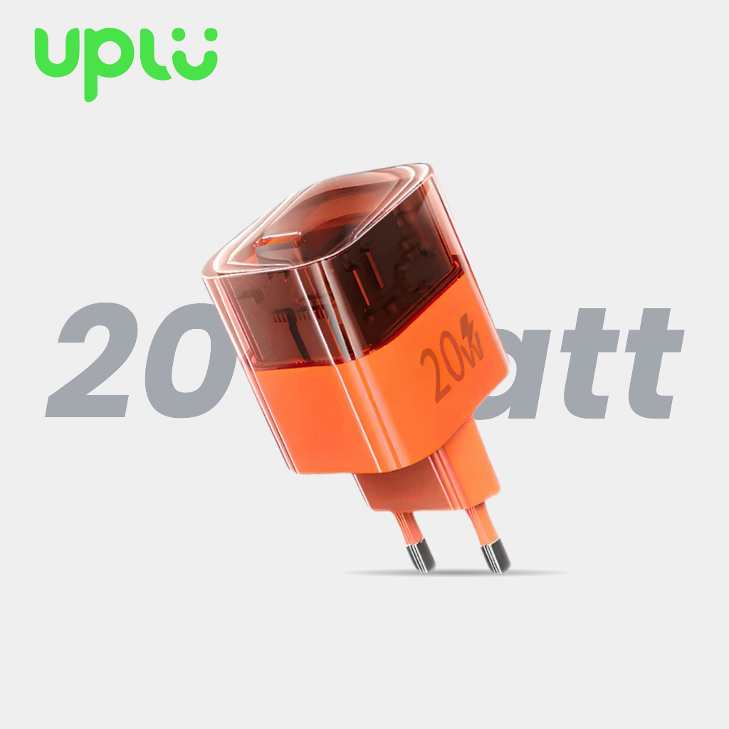 UPLU Adaptor Kepala Charger 20W Travel Fast Charger MFI for Iphone / Android Orange