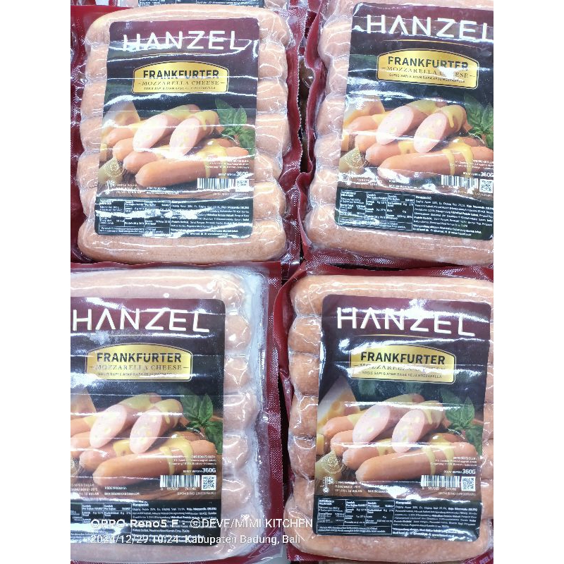 

Sosis Hanzel Frankfurter Mozarella Cheese 360gr