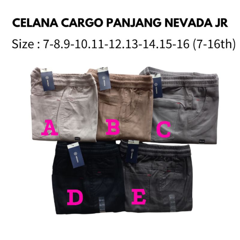 Celana Cargo Panjang Nevada Junior  Karet Original