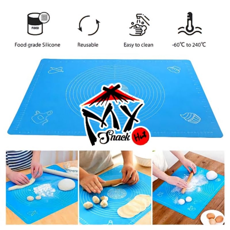 

SILICONE MAT 50CMx40CM ALAS ADONAN SILIKON TATAKAN ANTI LENGKET BISA DICUCI PAKAI ULANG ROLLING