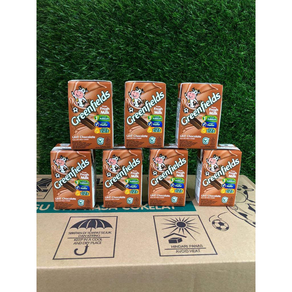 

GROSIR 1 KARTON GREENFIELDS UHT MILK CHOCOLATE TPK 105mL - ISI 40