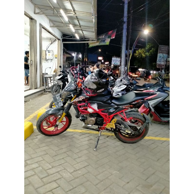 Tubular Crashbar New CB150R Old Plus Jalu Agna Full Hitam Aksesoris Pengaman Body Motor