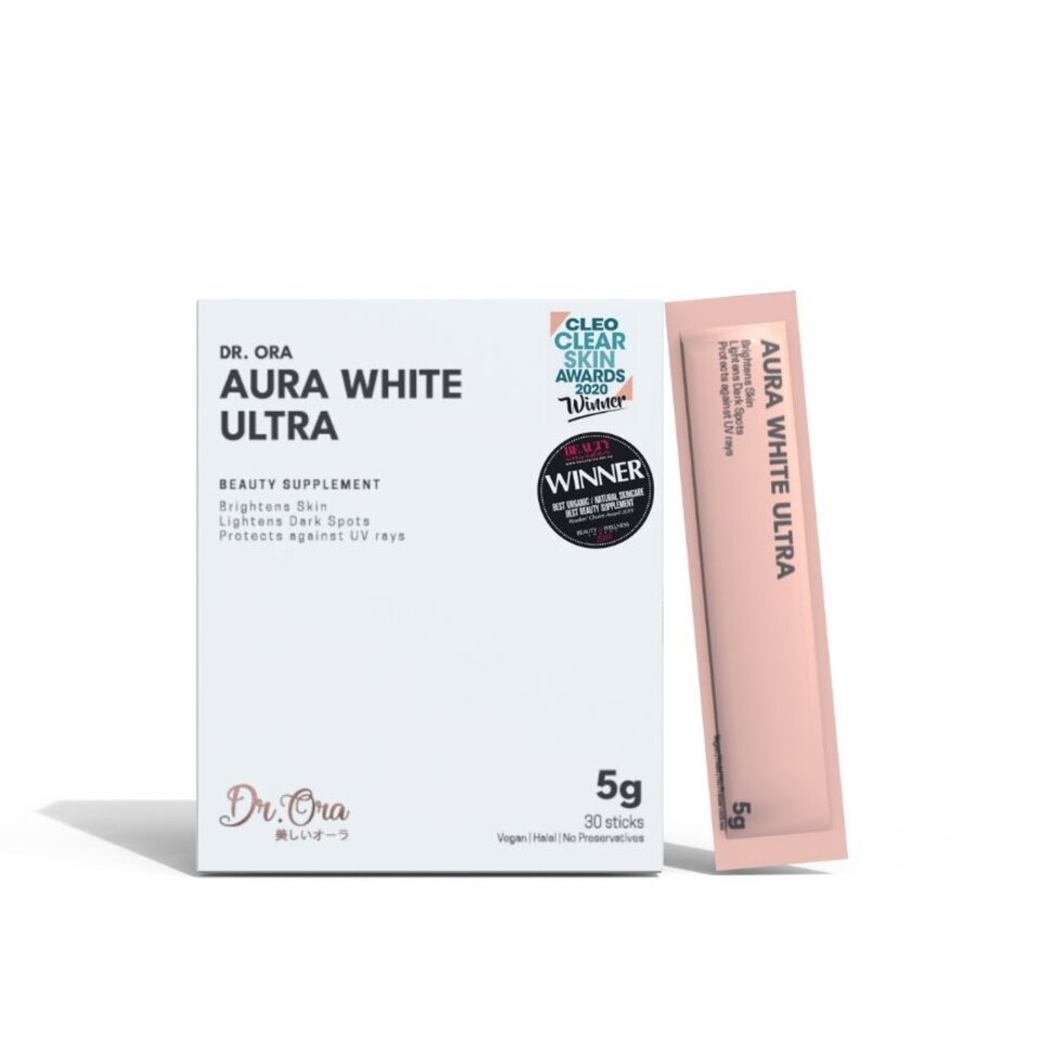 DR ORA Aura White Ultra, Skin Brightening Supplement With White Tomato Extract, L-Glutathione And Po