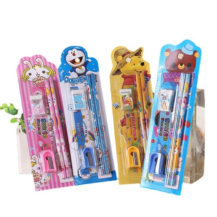 

Alat Tulis Set 5 in 1 / Stationary Set (Pensil, Penghapus, penggaris & Serutan)/ Cocok untuk Souvenir Ultah - Kota Manado