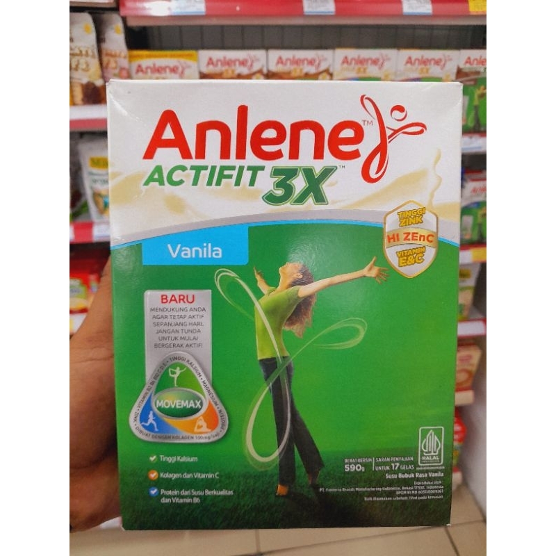 

Anlene Actifit 3X Susu Bubuk Hi-Calcium Vanila/coklat/original 590g