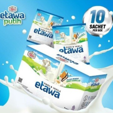 

Susu Kambing Etawa Putih Ratu Lebah Plus Madu Vanila 1 Box isi 10 Sachet