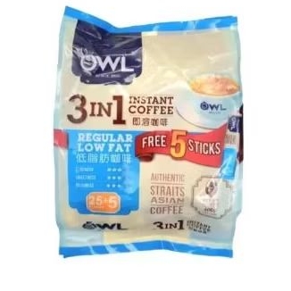 

Owl 3 in 1 instant coffee regular low fat kopi