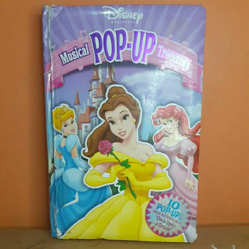 Buku Anak Preloved | Boardbook Pop Up Disney Princess - Musical Pop Up Treasury