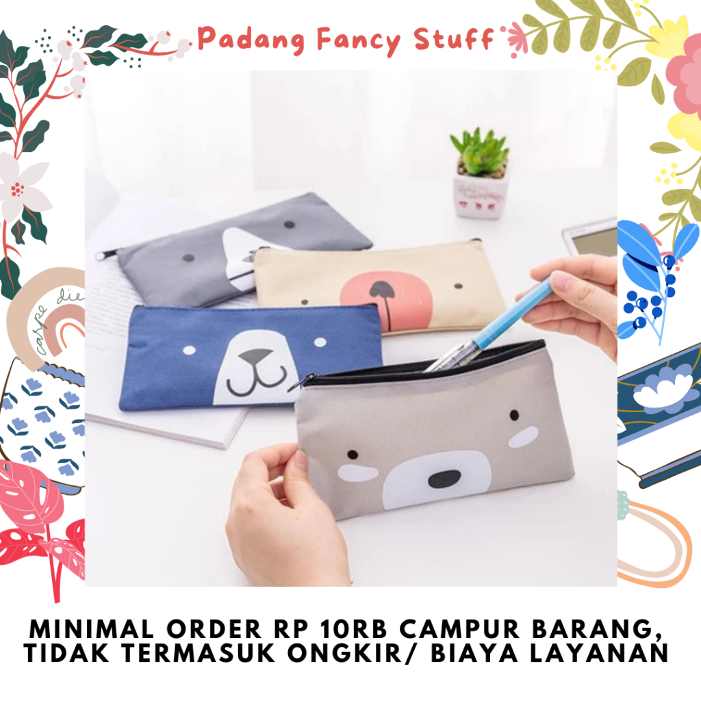 

PFS KOTAK PENSIL KAIN KANVAS KARAKTER BEAR LUCU TEMPAT PENSIL SERBAGUNA MOTIF DOMPET PENSIL CANVAS