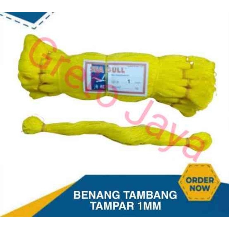 ( 1 pak isi 20 ikat ) Benang Tukang Kuning Tali Tampar Nylon Nilon Nat Bangunan Lot Ukur Plastik Pla