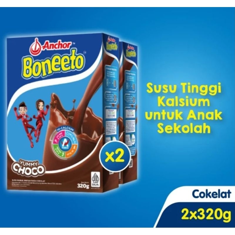 

boneeto susu bubuk coklat 2x320g - daya pikir dan tubuh aktif