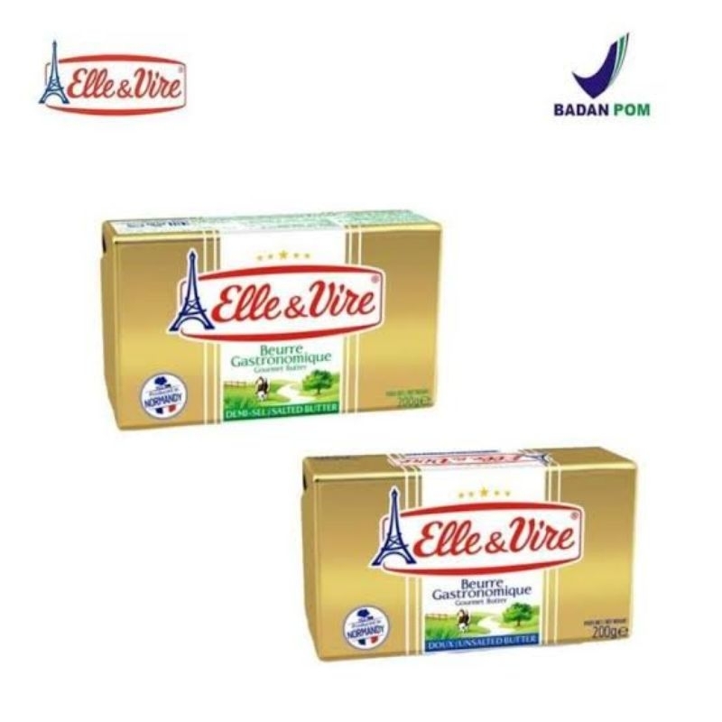 

BUTTER ELLE VIRE SALTED & UNSALTED 200gr