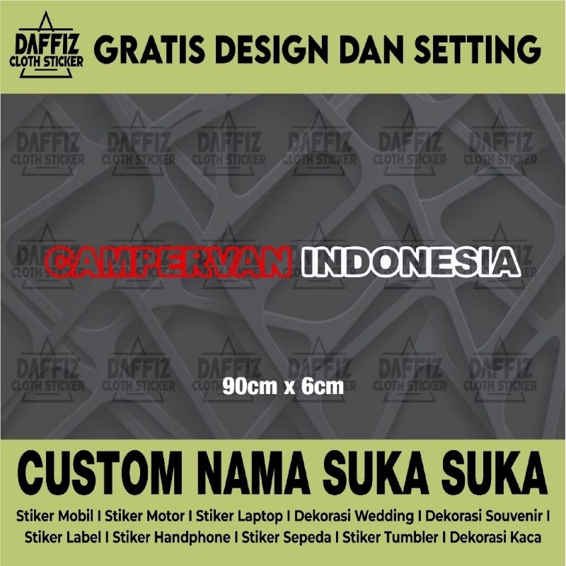STIKER CUTTING CAMPERVAN INDONESIA