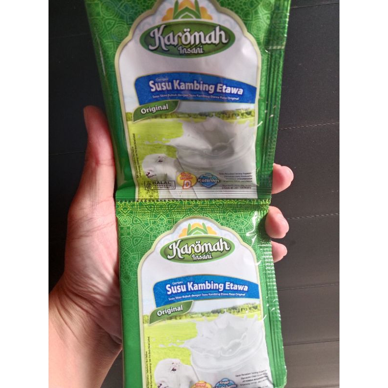 

Susu Kambing Ettawa Rasa Ori Karomah Insani 1 Renceng isi 10 Sachet