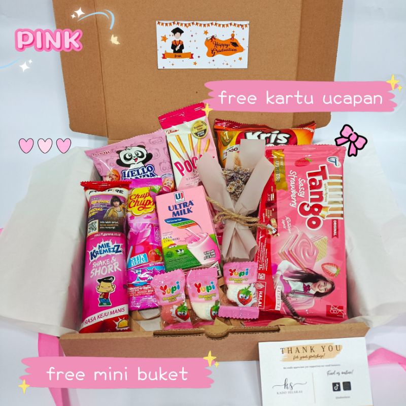 

Gift Box Snack/Hampers Snack Varian Warna Untuk Wisuda/Ulang Tahun/Anniversary