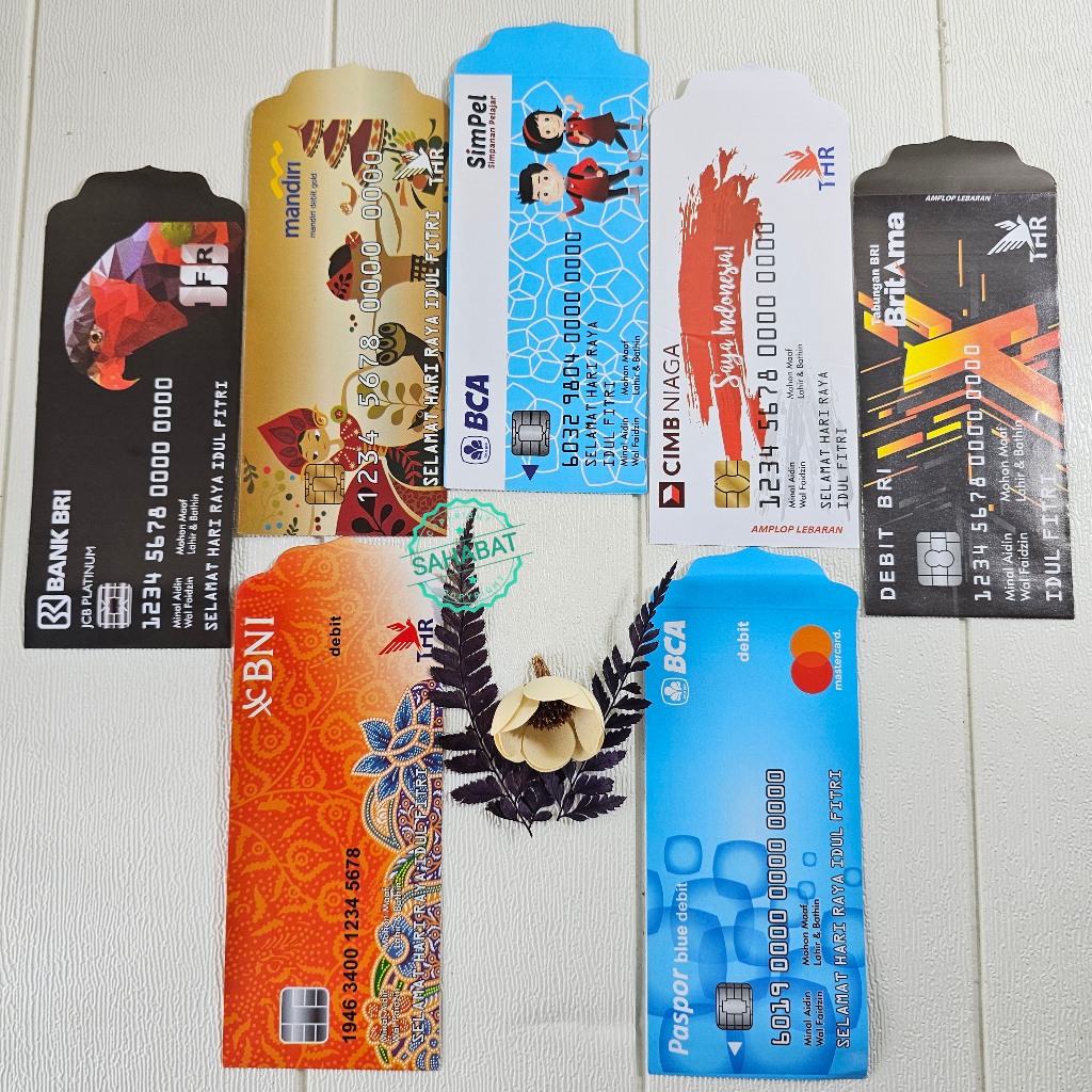 

10 PCS AMPLOP/ANGPAU LEBARAN IDUL FITRI MOTIF ATM BESAR BAHAN GLOSSY/ AMPLOP MURAH