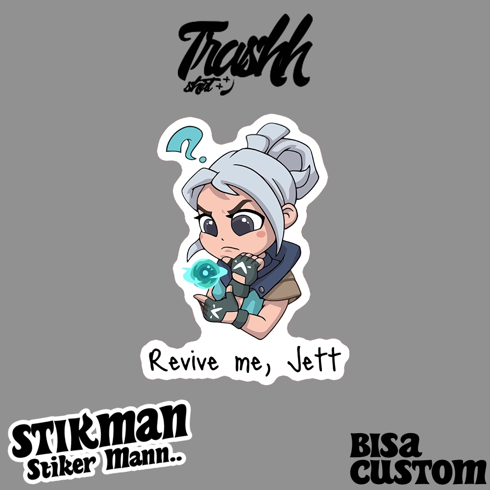 

Trshhshrt Stiker Valorant Revive Me jett Vinyl Anti Air