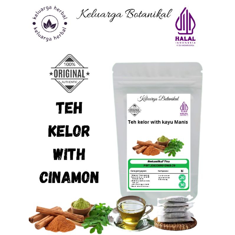 

Keluarga Botanikal Teh Kelor Kayu Manis | Moringa With Cinamon isi 20 dan 30 teabag siap seduh TISANE
