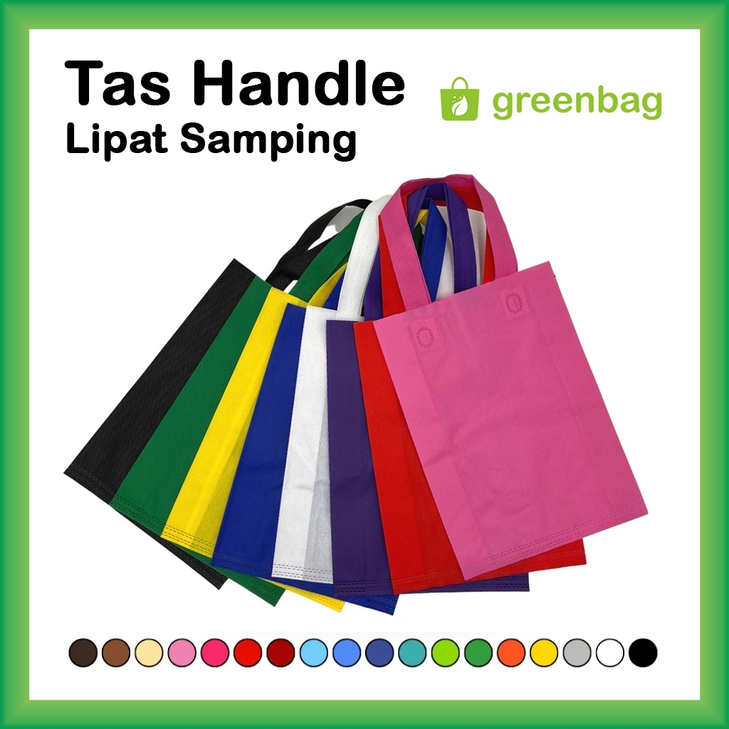 

Goodiebag Nonwoven Tas Spunbond Handle Lipat samping 1 lusin isi 12 pcs