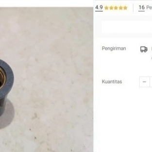 

SOCK DRAT DALAM PVC 1/2" SDD KUNINGAN / FAUCET SOCKET METAL