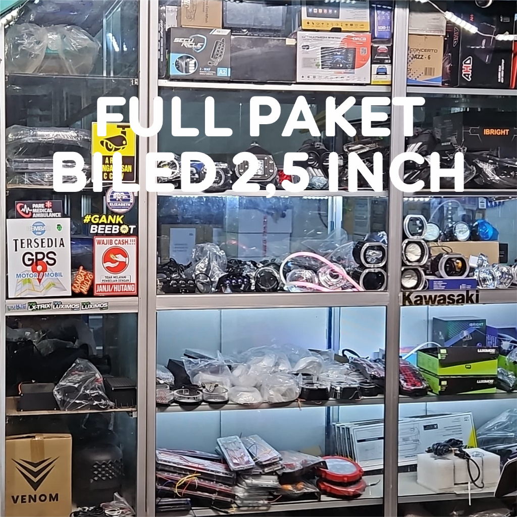 Paket Lampu Biled Motor Full Custom iBright 3 warna
