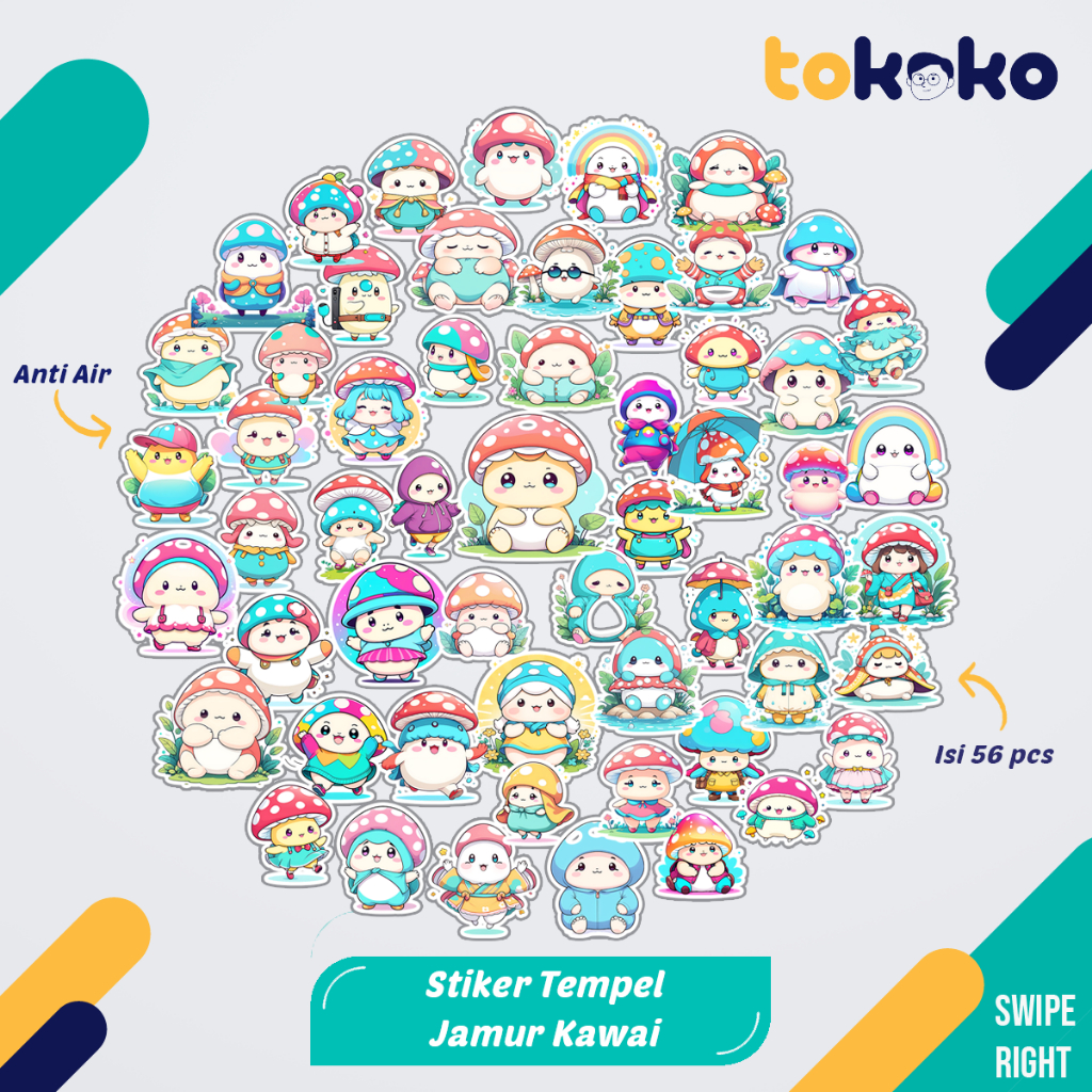 

Stiker Cutting Jamur Kawai Paper Vinyl Dekorasi Laptop Koper Tumbler Kulkas DIY