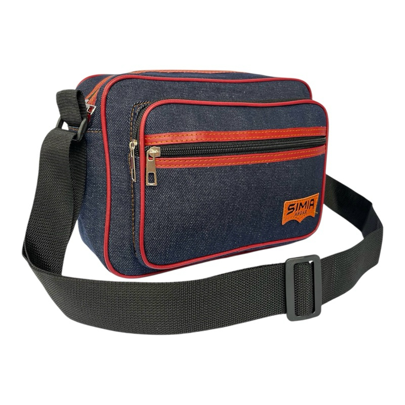 Tas Selempang Pria jeans Tas Kerja Resleting 3 Premium ruang luas tebal