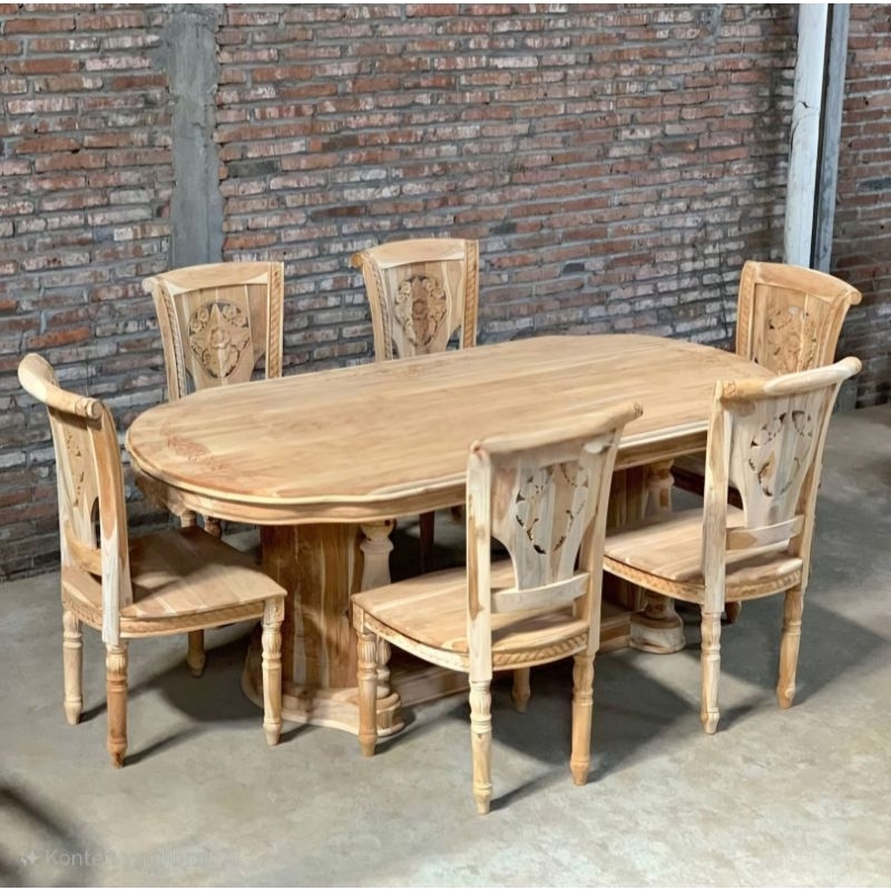 Set kursi meja makan salina jati  kursi makan salina