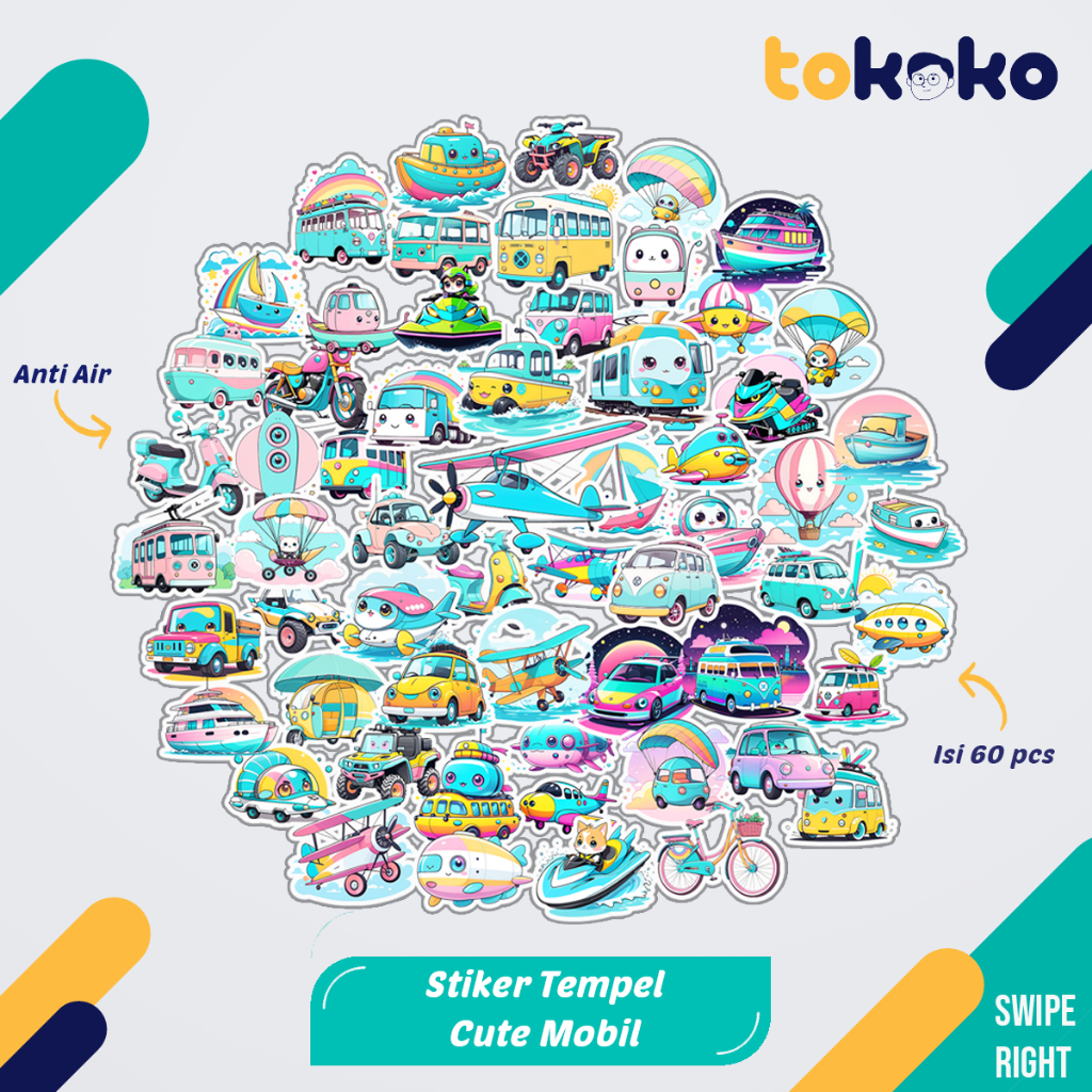 

Stiker Cutting Mobil Kawai Paper Vinyl Dekorasi Laptop Koper Tumbler Kulkas DIY