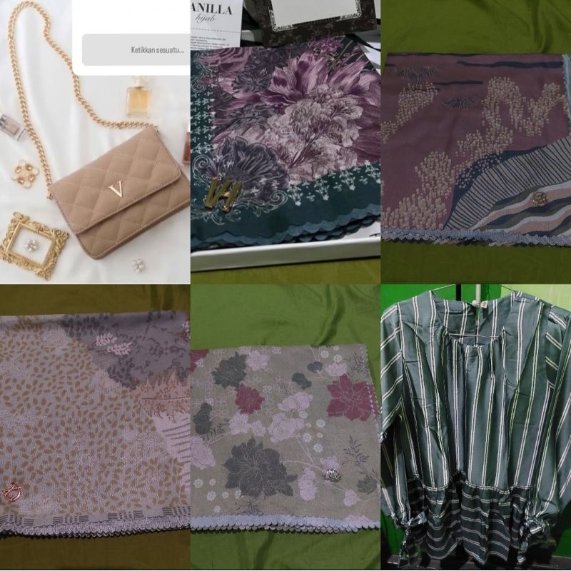 PreLoved Scarf Blouse Tunik Heaven Lights Vanilla Hijab Zytadelia Iskanti