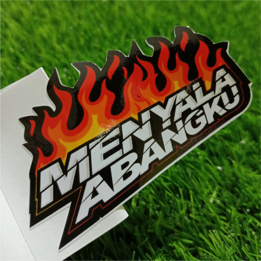 

Stiker viral | kata-kata | menyala abangku | vinyl Glossy/Hologram stiker potongan presisi terbaru stiker kecil menyala abangku