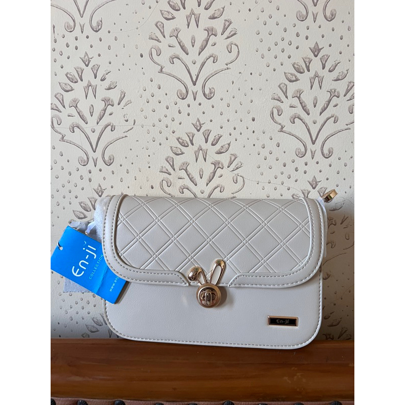 tas En-ji MIYO cream, hitam new