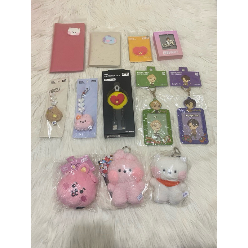 [ Ready Stock ] BT21 Official Stuff (Passport Case, Bagcharm, Photocard Holder, Keyring, Card Case) 