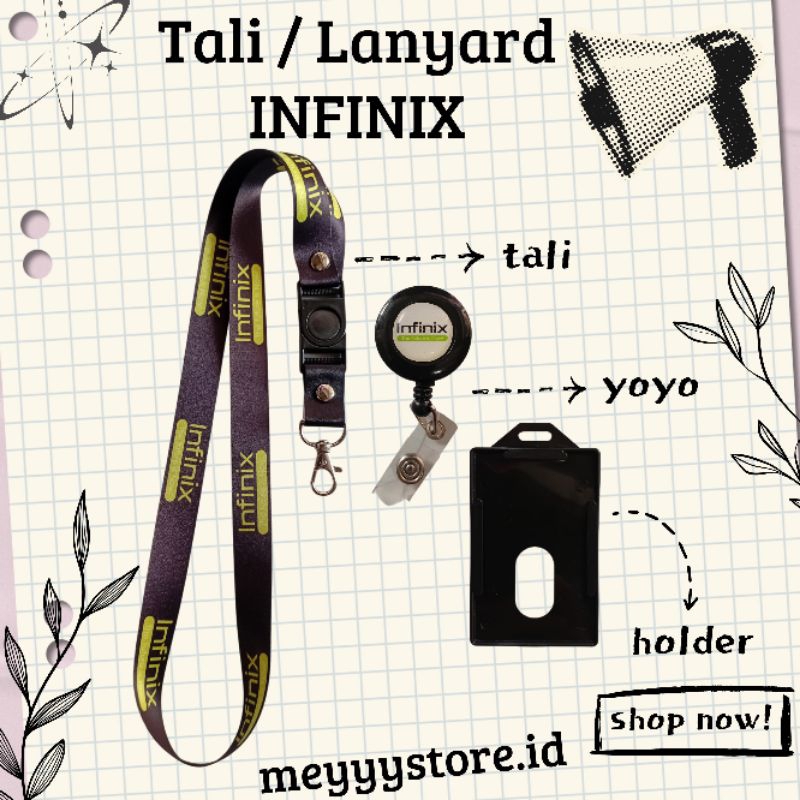 

READYYY Tali Gantungan ID CARD / Lanyard INFINIX [STOCK MELIMPAH] Termurahhh Harga Grosir!