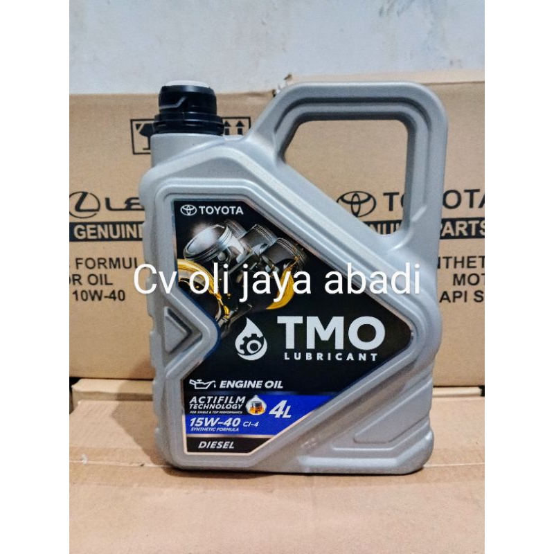 OLI MOBIL TMO SAE 15W-40 SN GALON 4LITER TERBARU BARCODE ORIGINAL