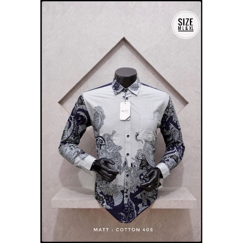 Kemeja Batik Pria Slimfit Original Azwr