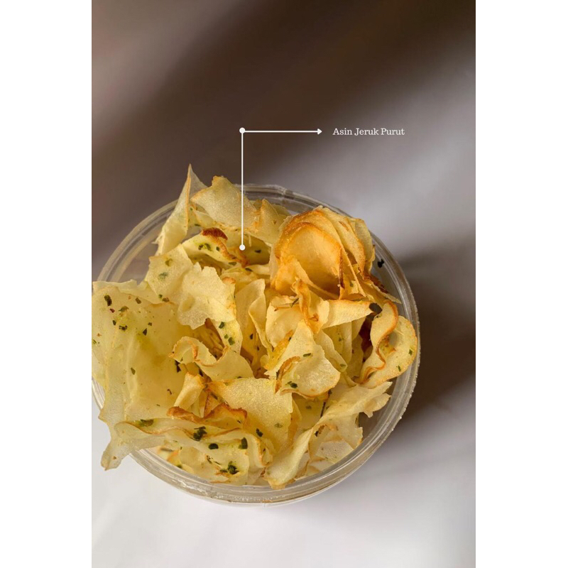 

Kripik singkong varian asin jeruk purut 500 gr