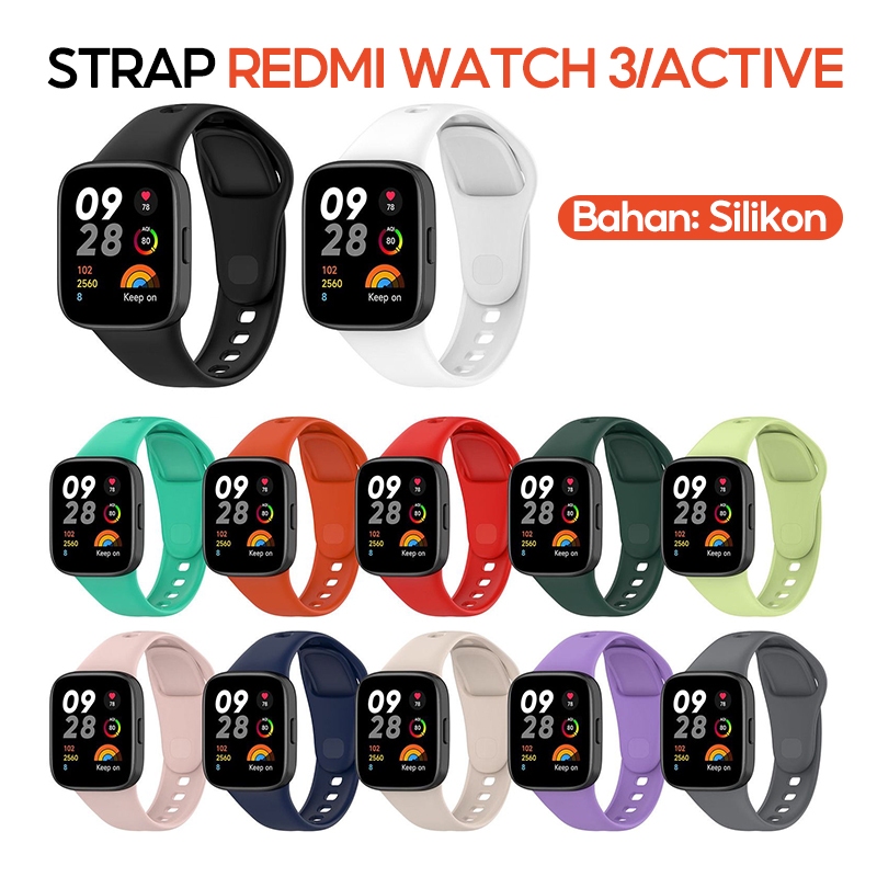 Strap Redmi Watch 3 ACTIVE Silikon Xiaomi Redmi Watch 3 Strap Warna Tali Jam Xiaomi Redmi Watch 3 Ac