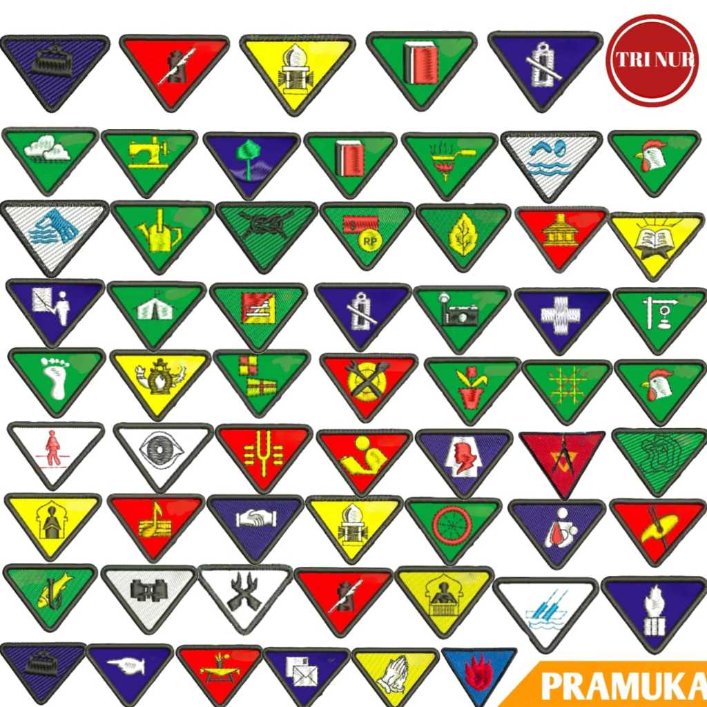 TKK SIAGA Wajib & Non Wajib Bordir / Badge Tkk Pramuka Siaga Khusus Bordir